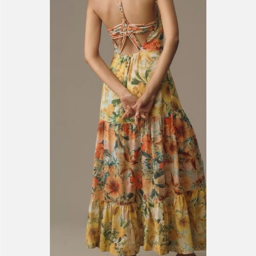 Pilcro | 100% Cotton Halter Tiered Maxi Dress | NWT